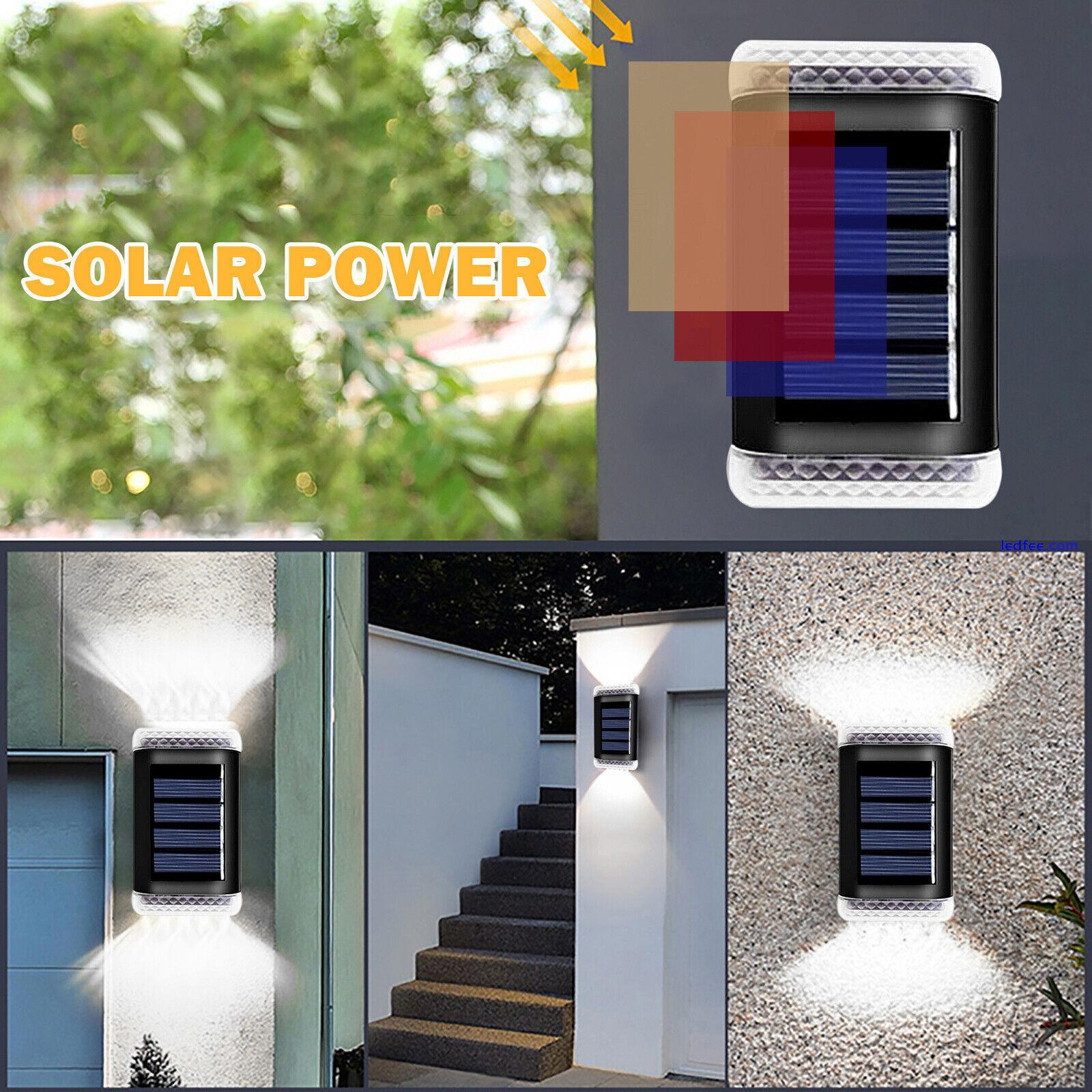 4-20Pcs LED Solar Wall Lights Outdoor Garden Fence Yard Street Lamps Waterproof 3 