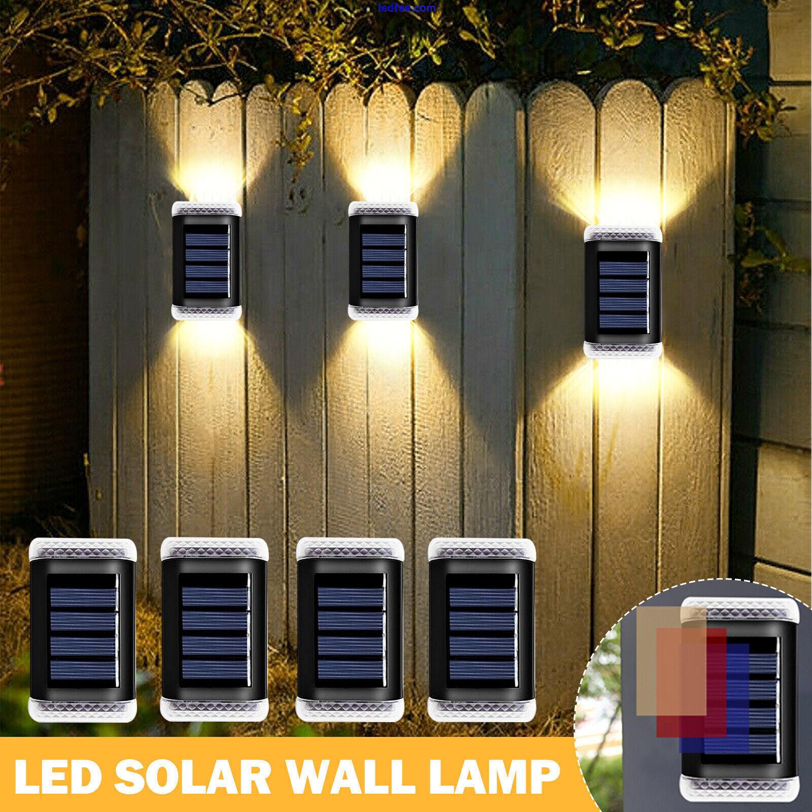 4-20Pcs LED Solar Wall Lights Outdoor Garden Fence Yard Street Lamps Waterproof 1 