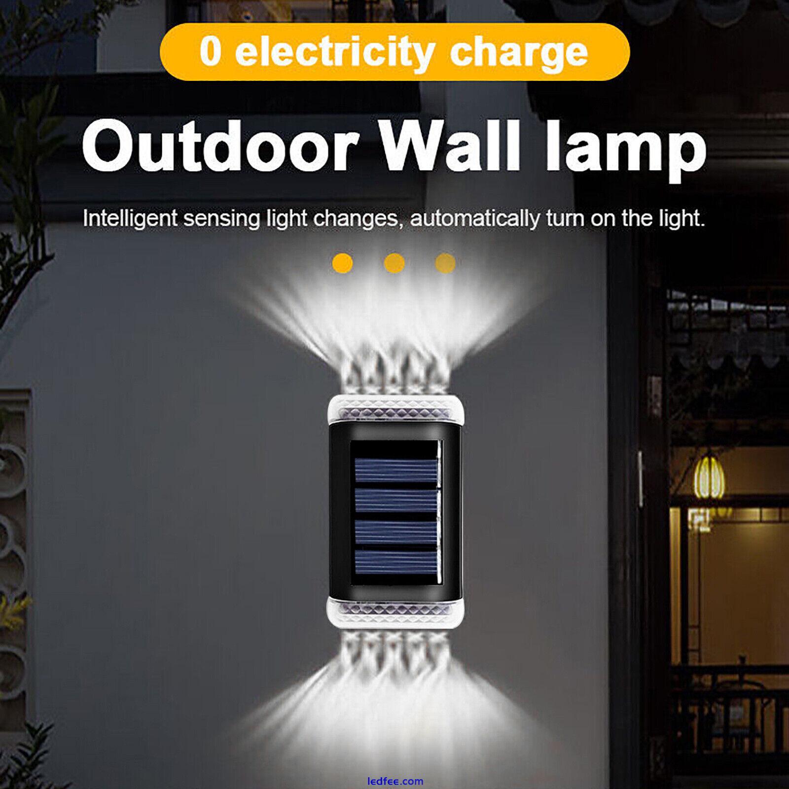 4-20Pcs LED Solar Wall Lights Outdoor Garden Fence Yard Street Lamps Waterproof 4 