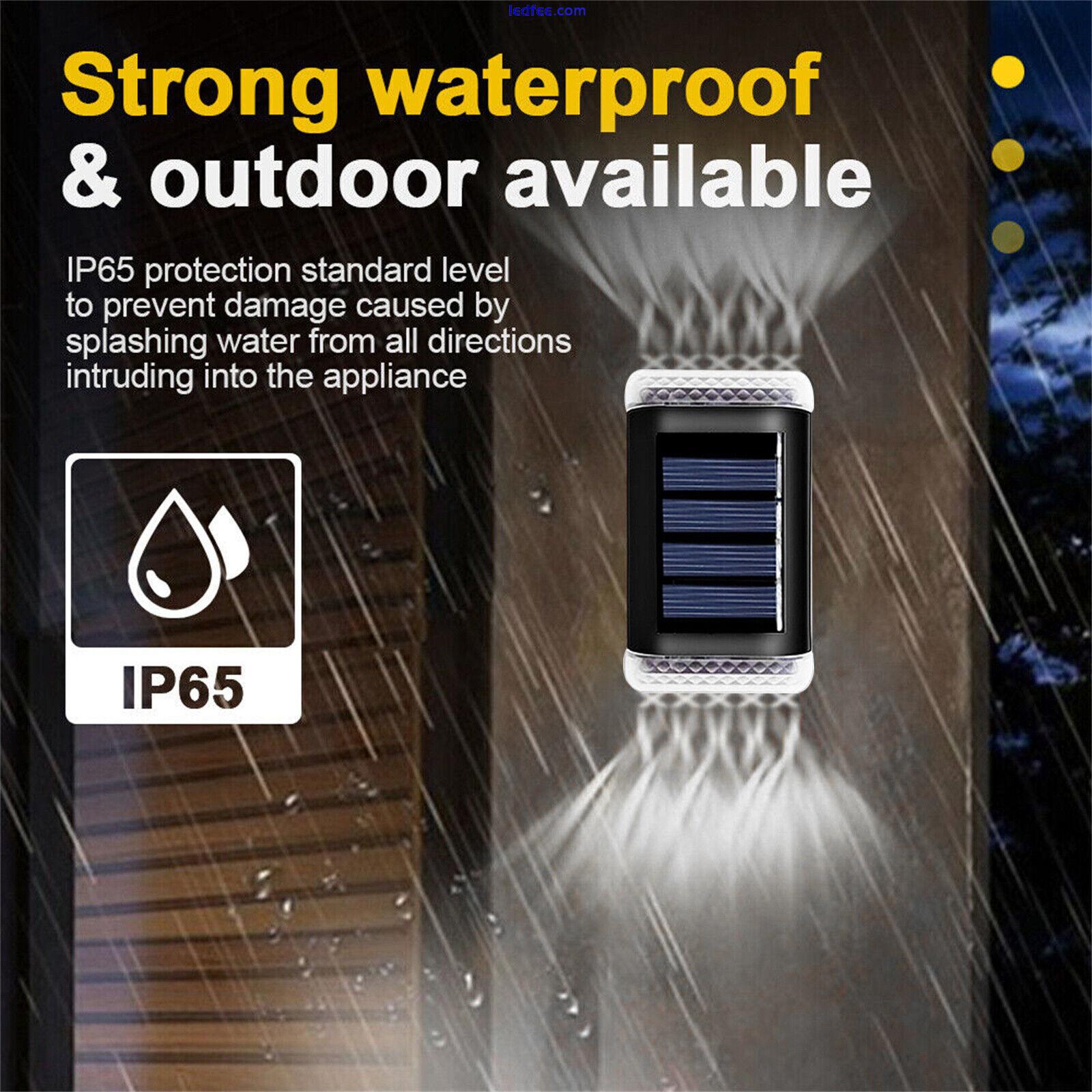4-20Pcs LED Solar Wall Lights Outdoor Garden Fence Yard Street Lamps Waterproof 5 