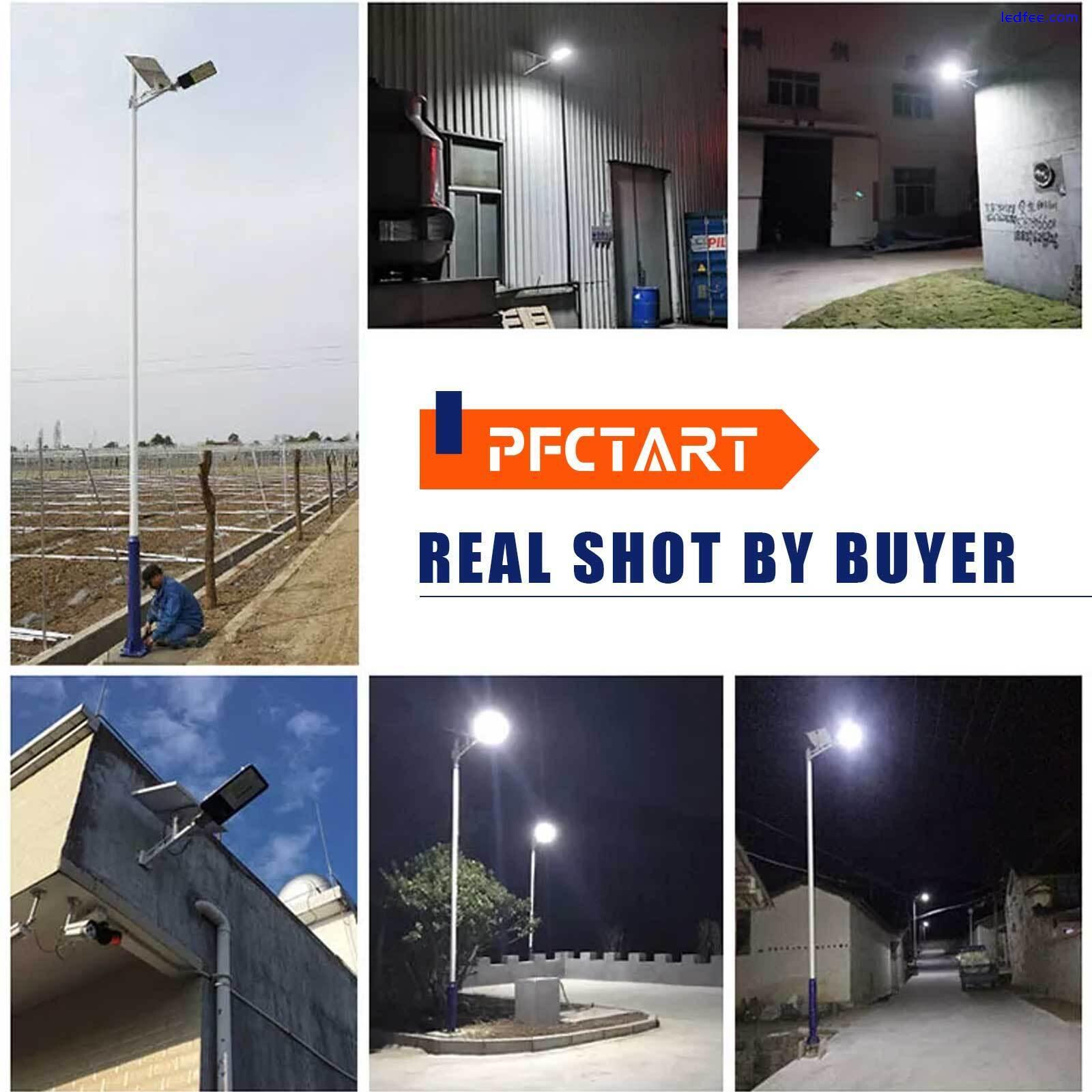 Commercial LED Solar Street Light Outdoor Wall Lights Dusk To Dawn Lamp + Pole 1 