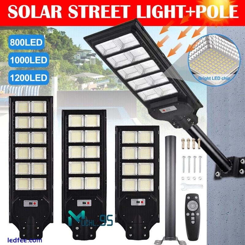 1200W LED Solar Street Light Solar Motion Sensor Road Lamp Outdoor Wall Lamp US 0 