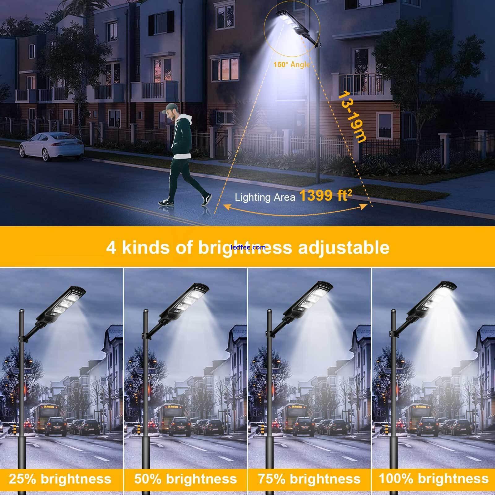 LED Lamp Solar Street Light Road Lamp Outdoor IP65 Dusk to Dawn Home Waterproof 2 