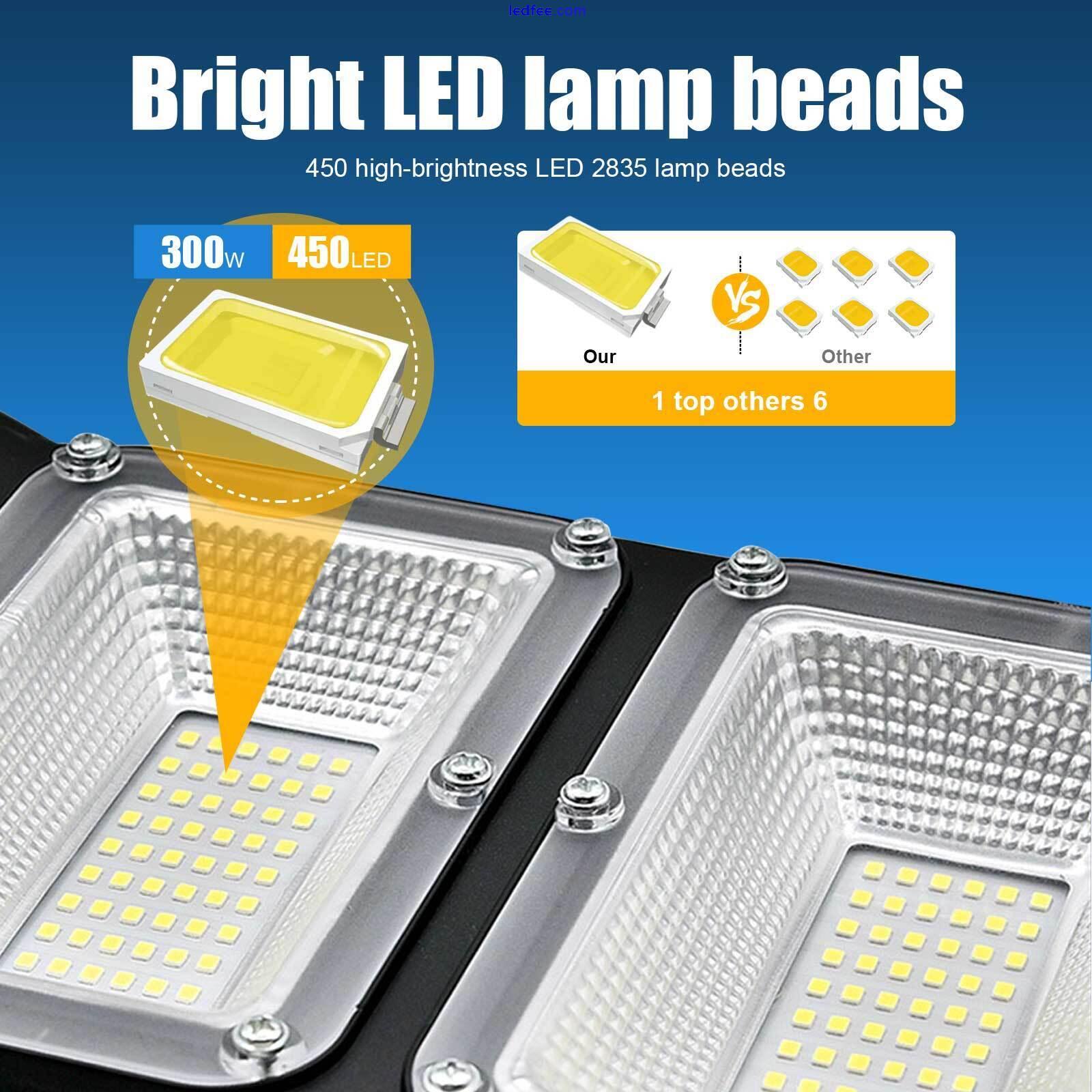 LED Lamp Solar Street Light Road Lamp Outdoor IP65 Dusk to Dawn Home Waterproof 4 