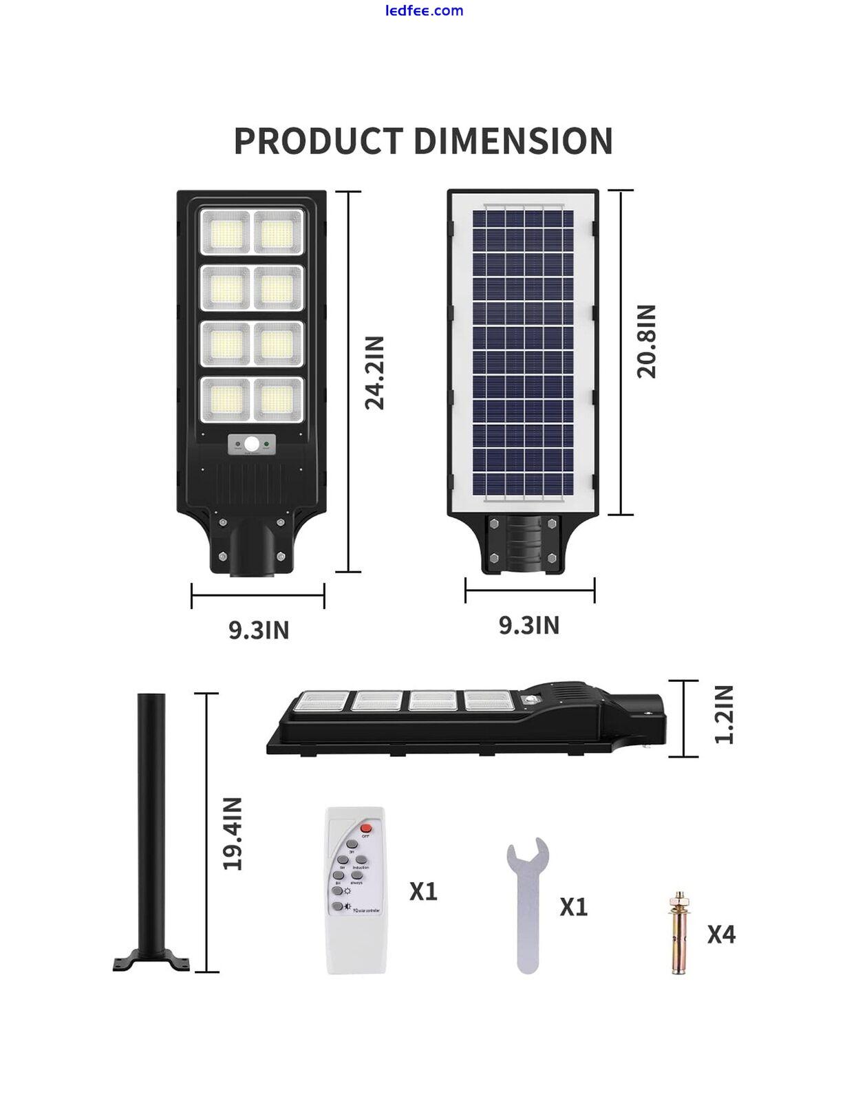 papasbox Solar Street Light 400W - 6500K LED Solar Power Street Lights with P... 0 