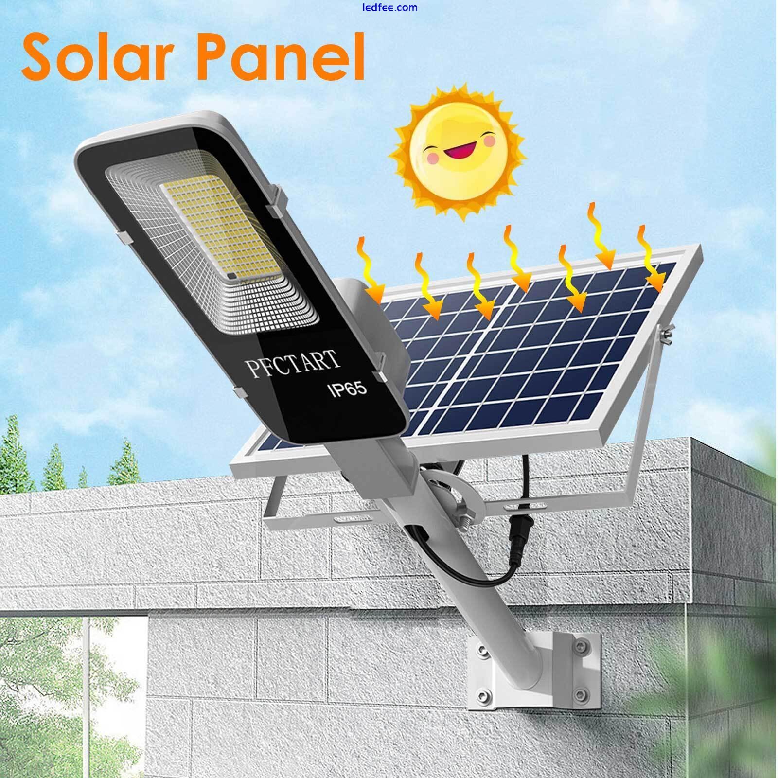 150W LED Commercial Solar Street Light Outdoor Area Dusk To Dawn Wall Lamp +Pole 5 