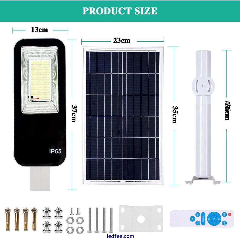 150W LED Commercial Solar Street Light Outdoor Area Dusk To Dawn Wall Lamp +Pole 0 