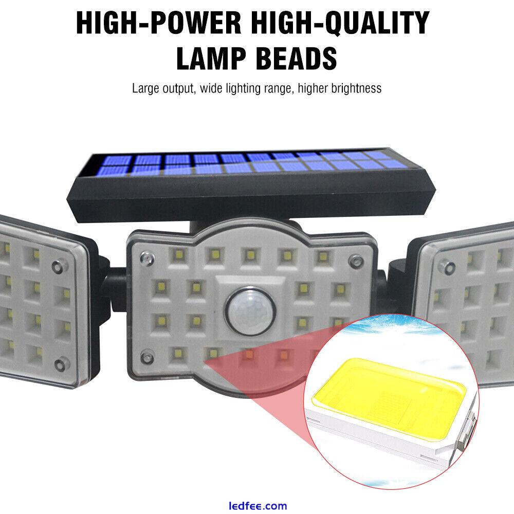 Outdoor Solar LED Wall Light Motion Sensor Waterproof Lamp Street Garden Yard 4 