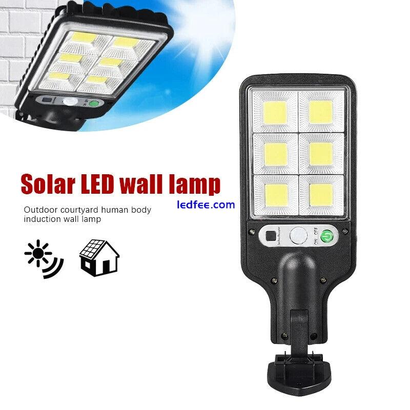 Outdoor Solar Wall Lights LED Motion Sensor Bright Flood Street Lamp 3 Modes 0 