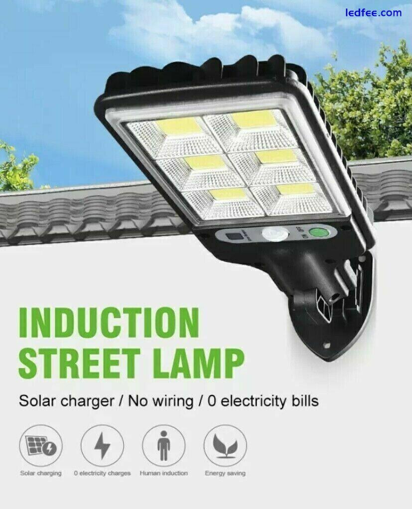 Outdoor Solar Wall Lights LED Motion Sensor Bright Flood Street Lamp 3 Modes 1 