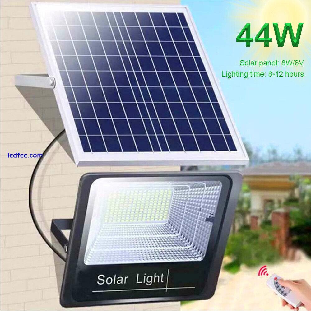 44/170LED Solar Power Flood Light Spot Lamp Outdoor Garden Wall Yard Street Lamp 0 