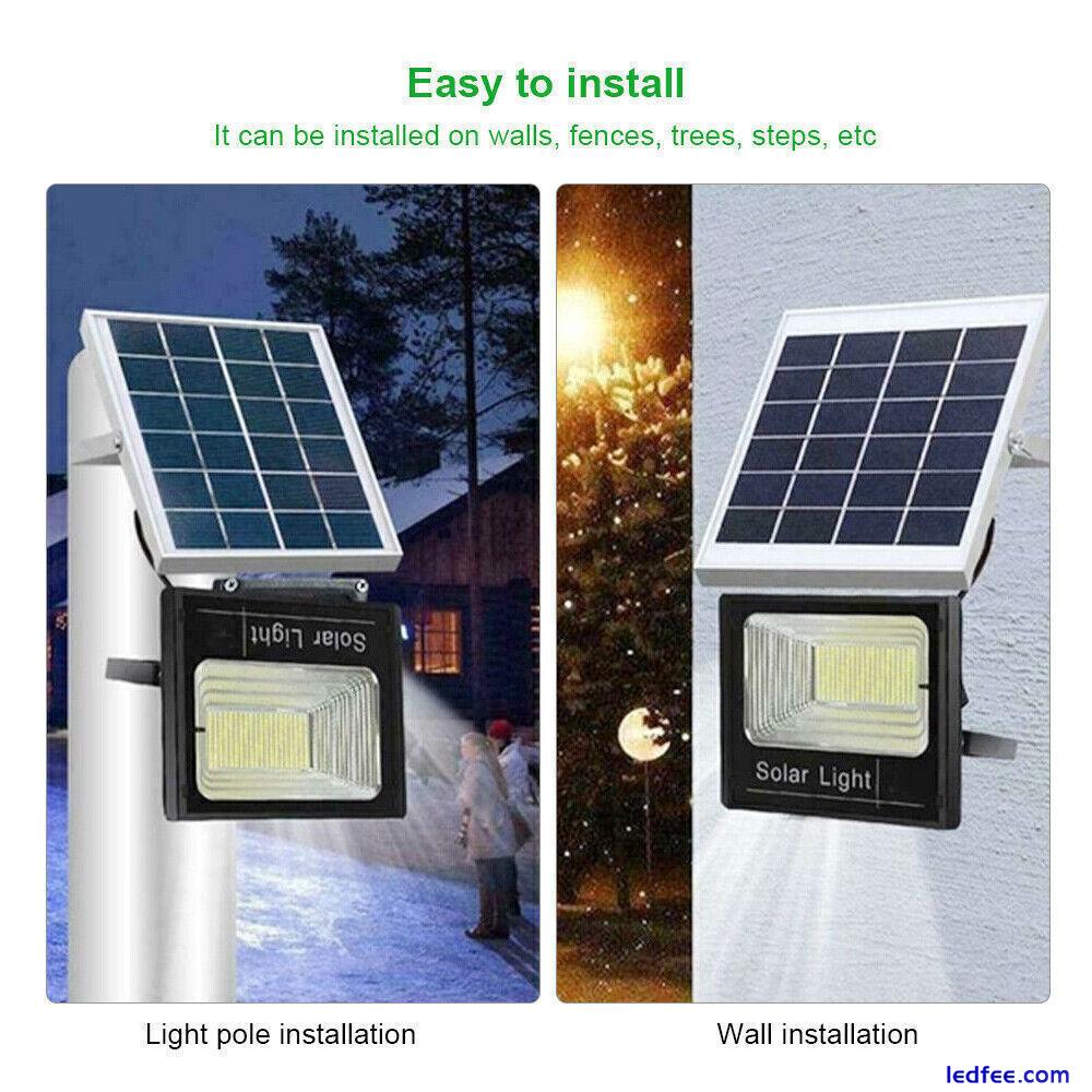 44/170LED Solar Power Flood Light Spot Lamp Outdoor Garden Wall Yard Street Lamp 4 