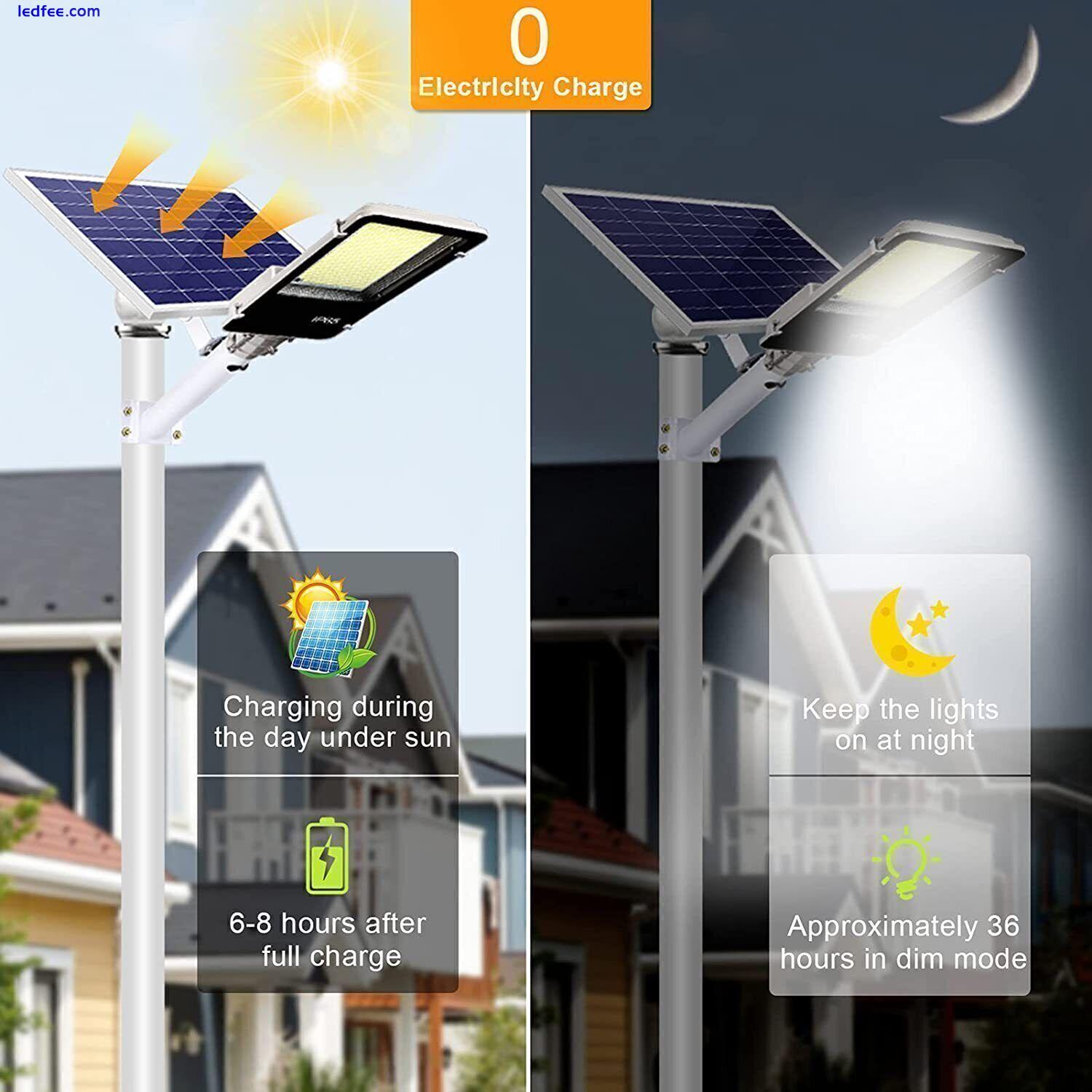 999999LM 150W Solar Outdoor Street Light PIR Motion Sensor Area Road Spotlight 2 