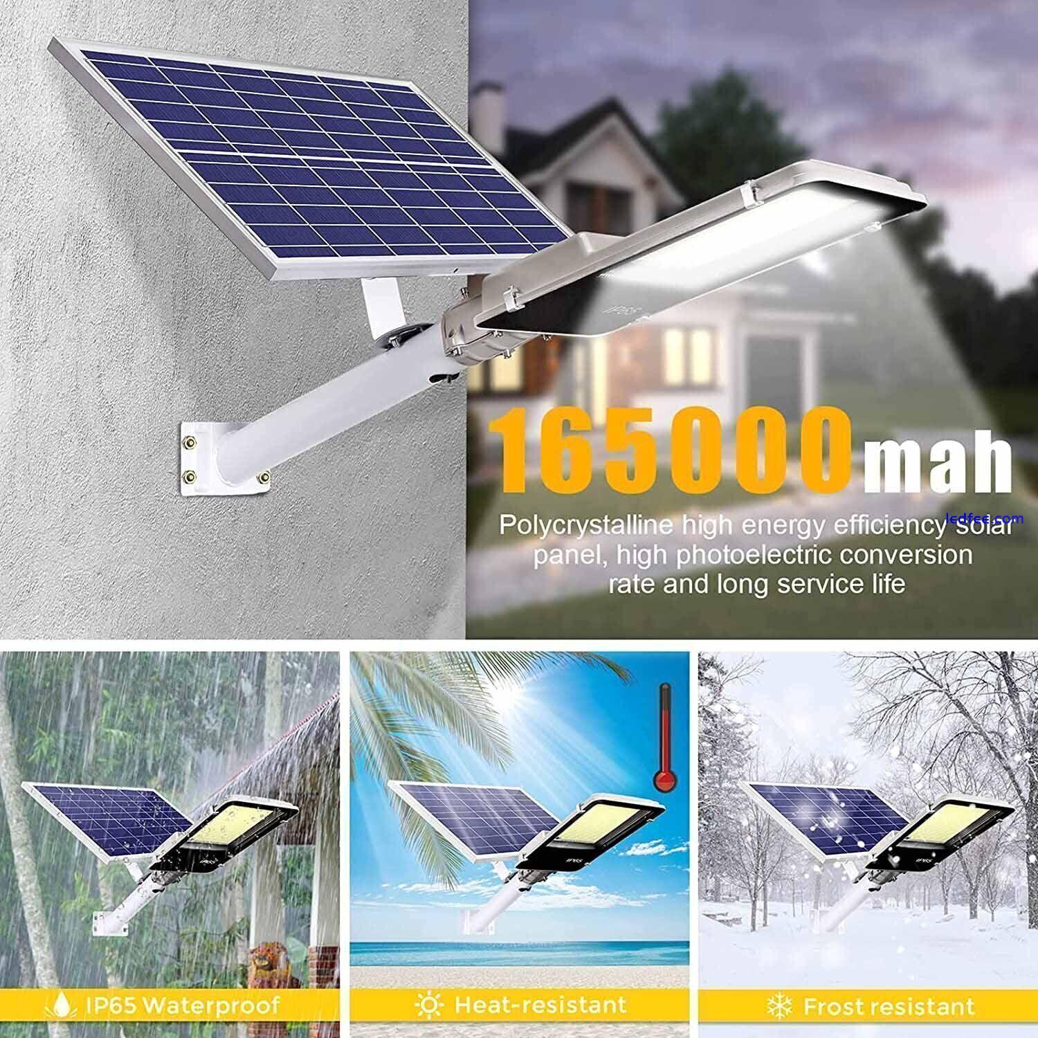 999999LM 150W Solar Outdoor Street Light PIR Motion Sensor Area Road Spotlight 1 