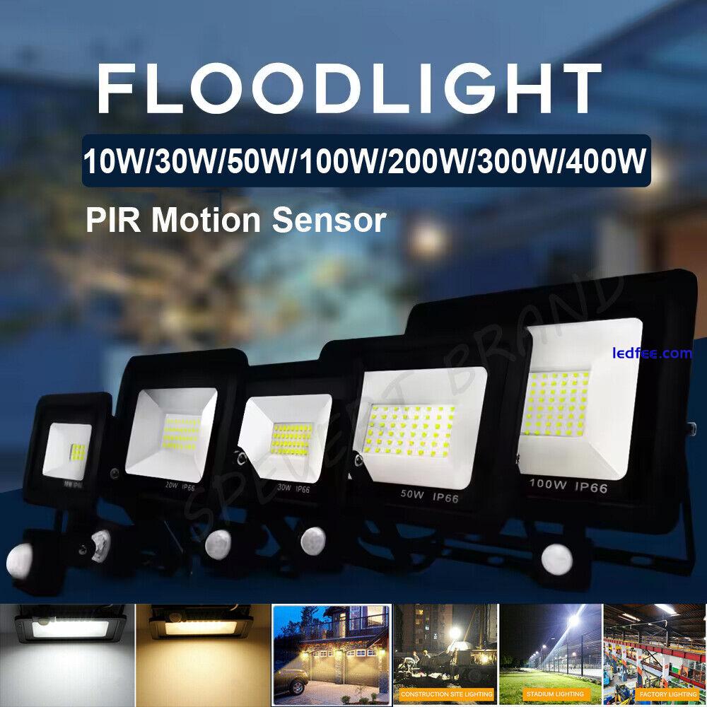 LED Flood Light 10W-400W PIR Motion Sensor Spotlight Outdoor Garden Lamp IP66 UK 1 