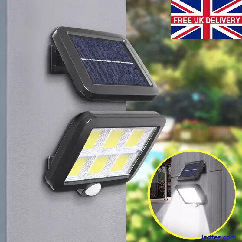 120 LED Solar Power PIR Motion Sensor Wall Light Garden Security Flood Outdoor 0 