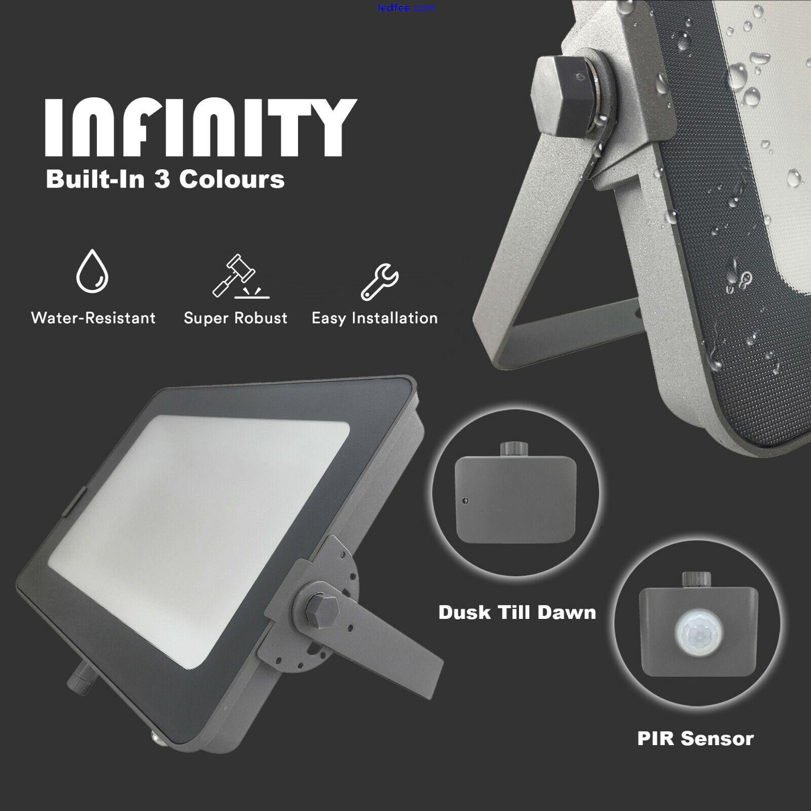 Infinity LED Floodlights Outdoor Garden Security PIR/Dusk to Dawn Sensor Lights 0 
