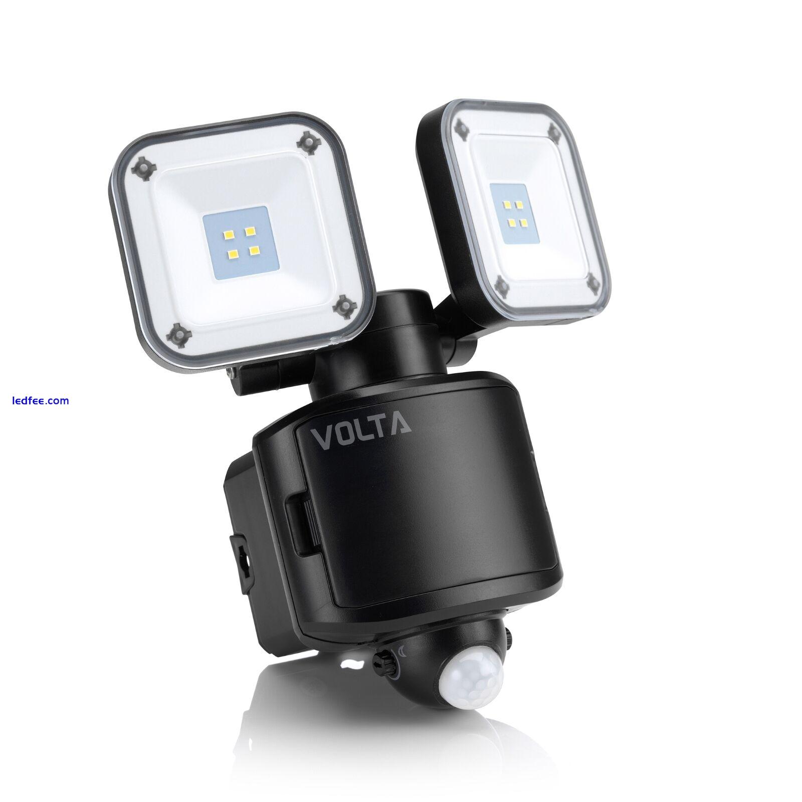 Auraglow Twin Lamp LED Flood Security Light Battery Powered PIR Motion Sensor 5 