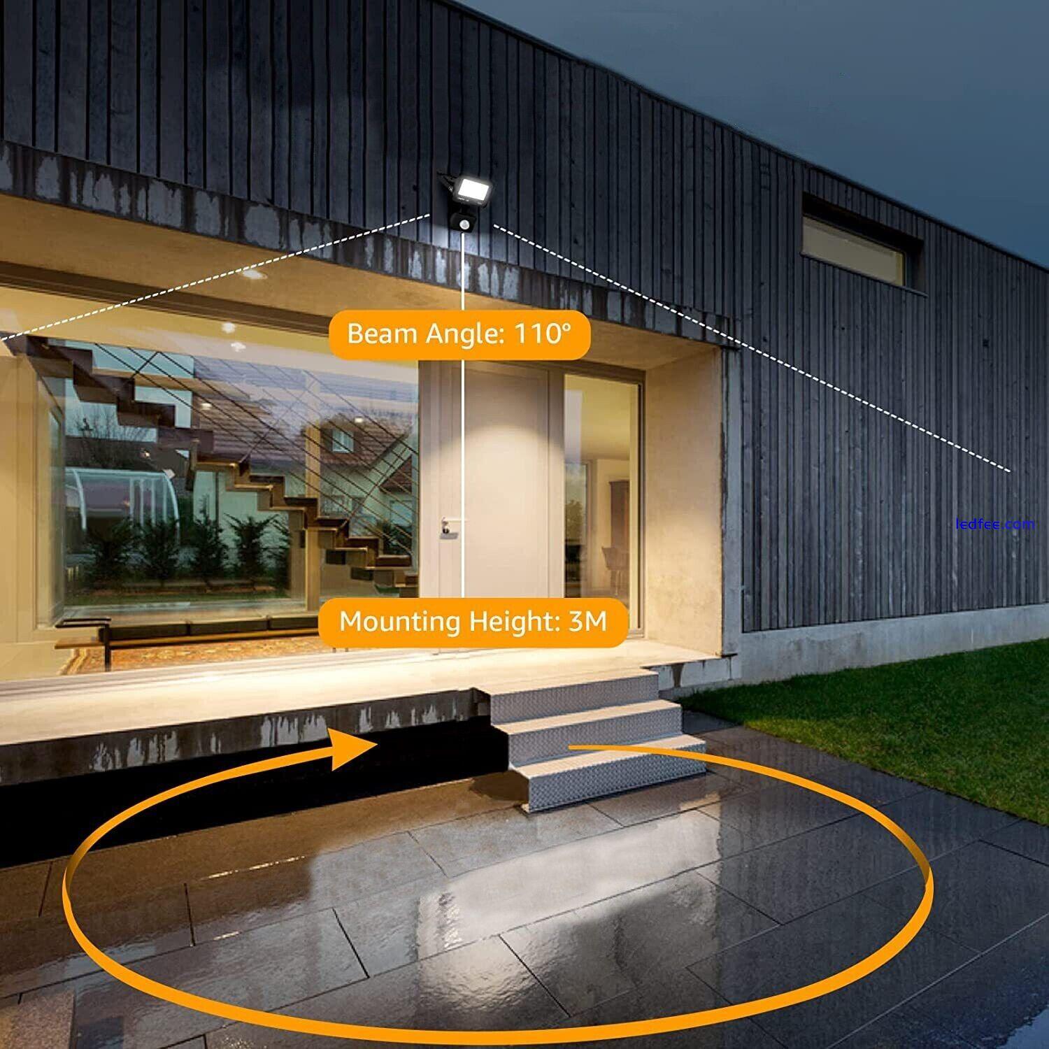 10W Outdoor LED Floodlight PIR Motion Sensor Garden Flood Security Wall Light 1 