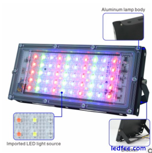 LED Flood Light Outdoor Waterproof 50W Yard Football Garden Lamp 110V 220V 3 