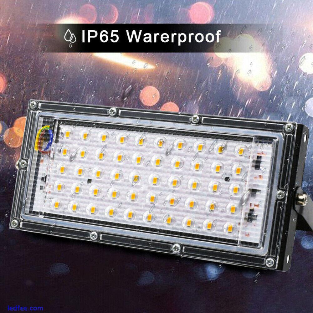 1/2/4pcs 50W Watt Led Flood Light Outdoor Security Garden Yard Spotlight Lamp UK 0 