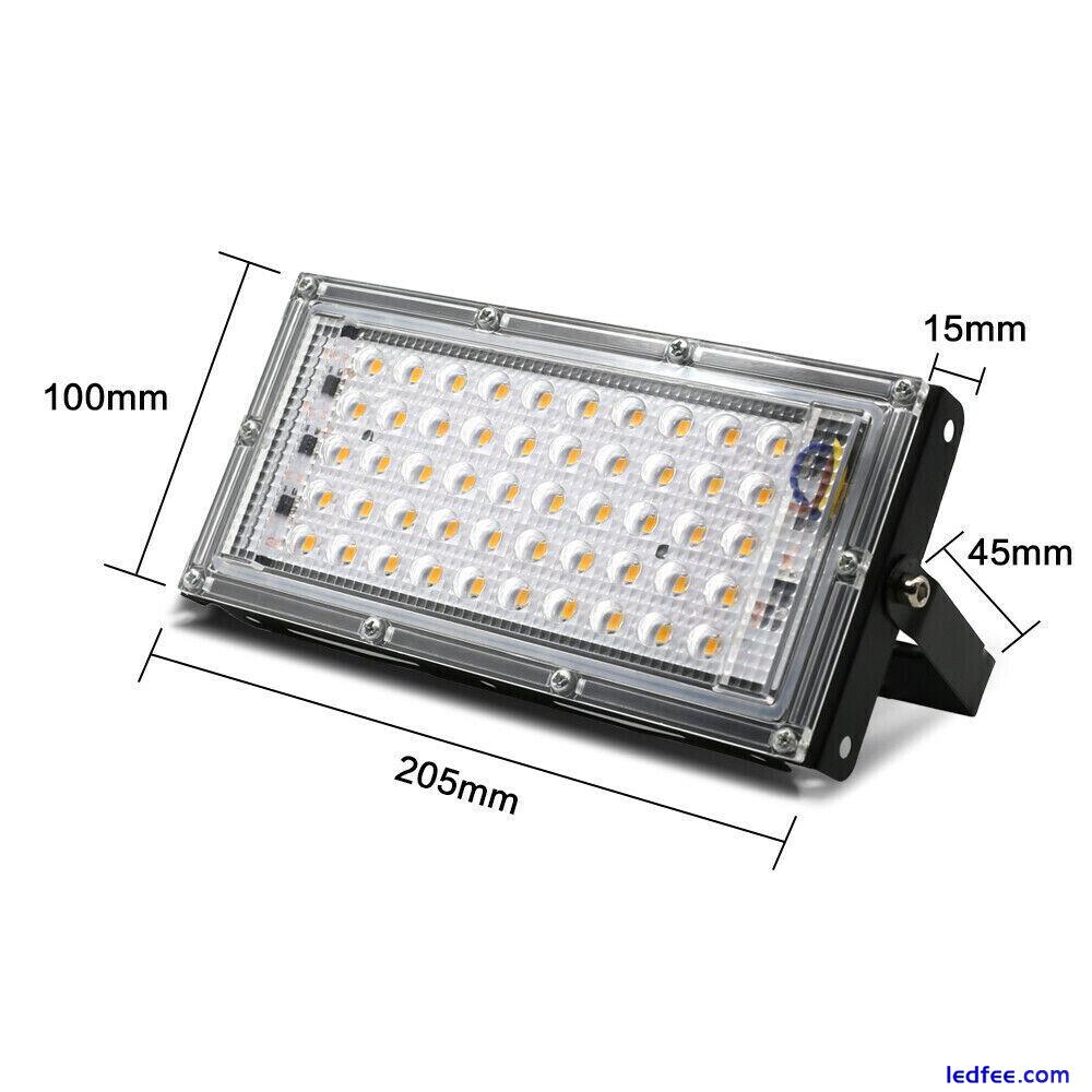 1/2/4pcs 50W Watt Led Flood Light Outdoor Security Garden Yard Spotlight Lamp UK 5 