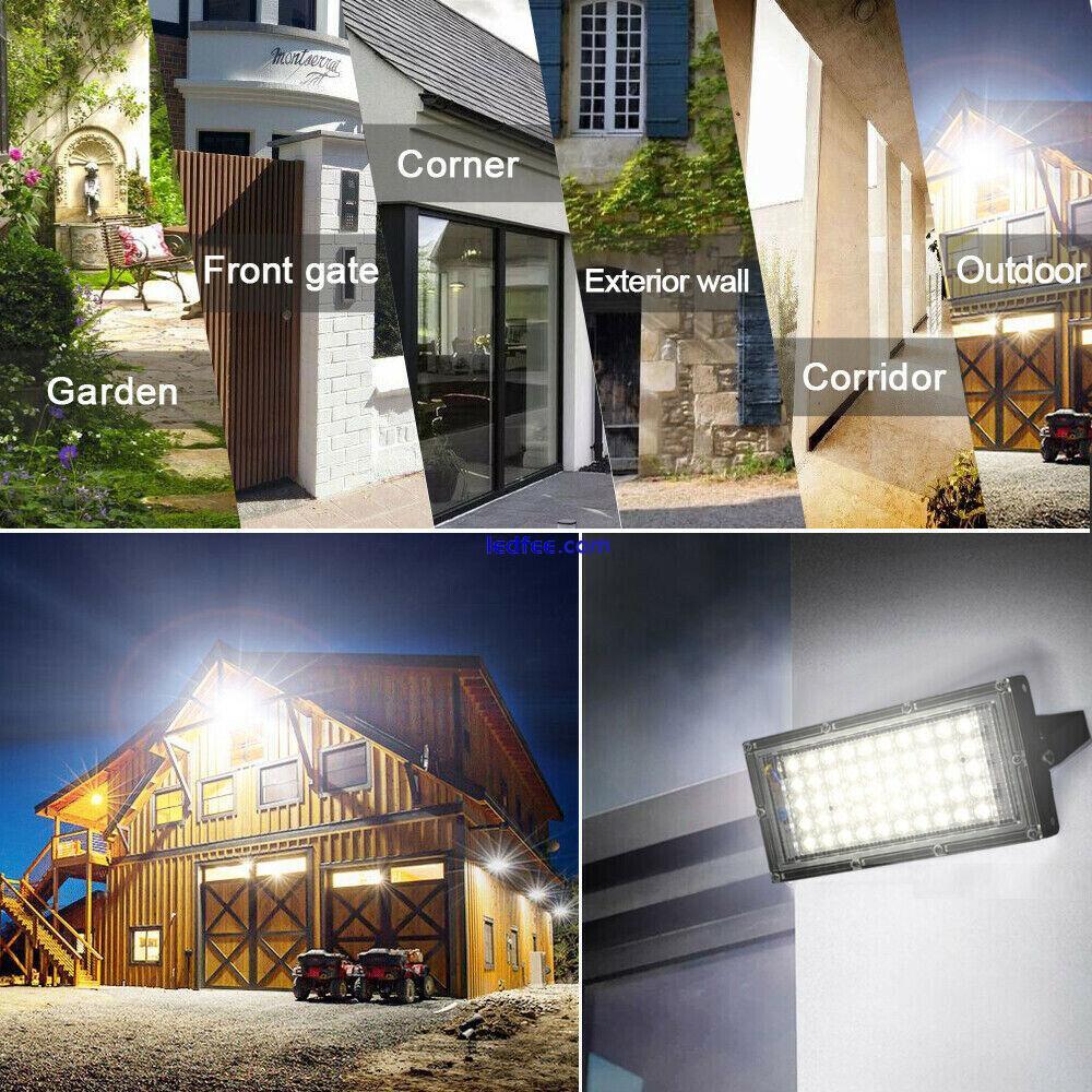 1/2/4pcs 50W Watt Led Flood Light Outdoor Security Garden Yard Spotlight Lamp UK 3 