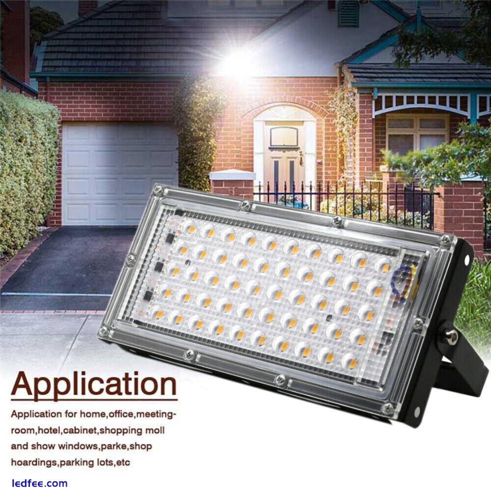 1/2/4pcs 50W Watt Led Flood Light Outdoor Security Garden Yard Spotlight Lamp UK 1 