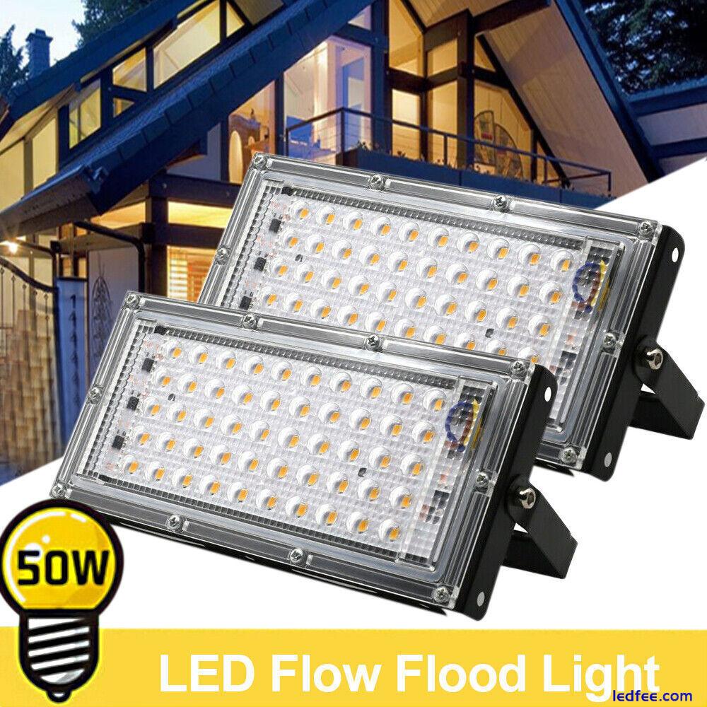 1/2/4pcs 50W Watt Led Flood Light Outdoor Security Garden Yard Spotlight Lamp UK 4 