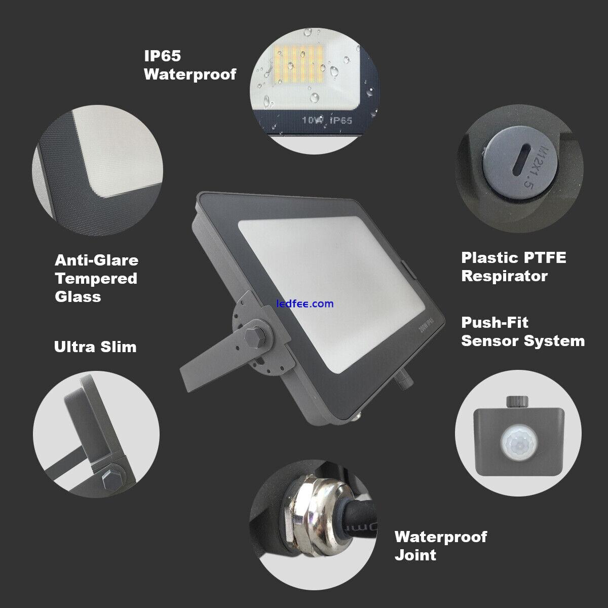 LED Floodlights Tri-Colours 3000K/4000K/6000K Security PIR/Dusk to Dawn Lights 0 