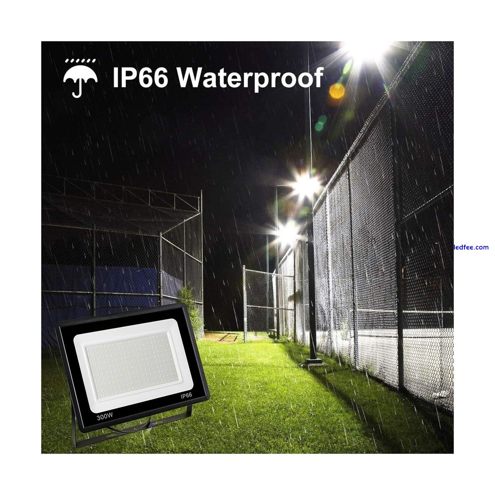 300W LED Flood Light Bulbs 2 Pack, Outdoor Waterproof IP66, 6000K Daylight Wh... 1 