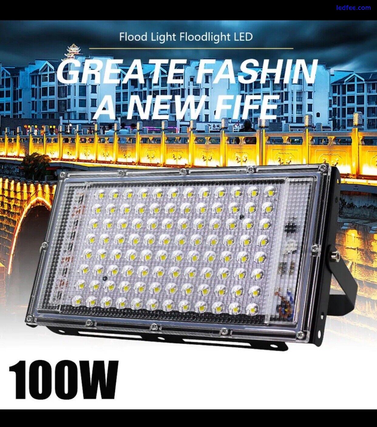 2PCS100W-500W Floodlight LED Security Wall Lights Flood Light Outdoor GardenLamp 1 