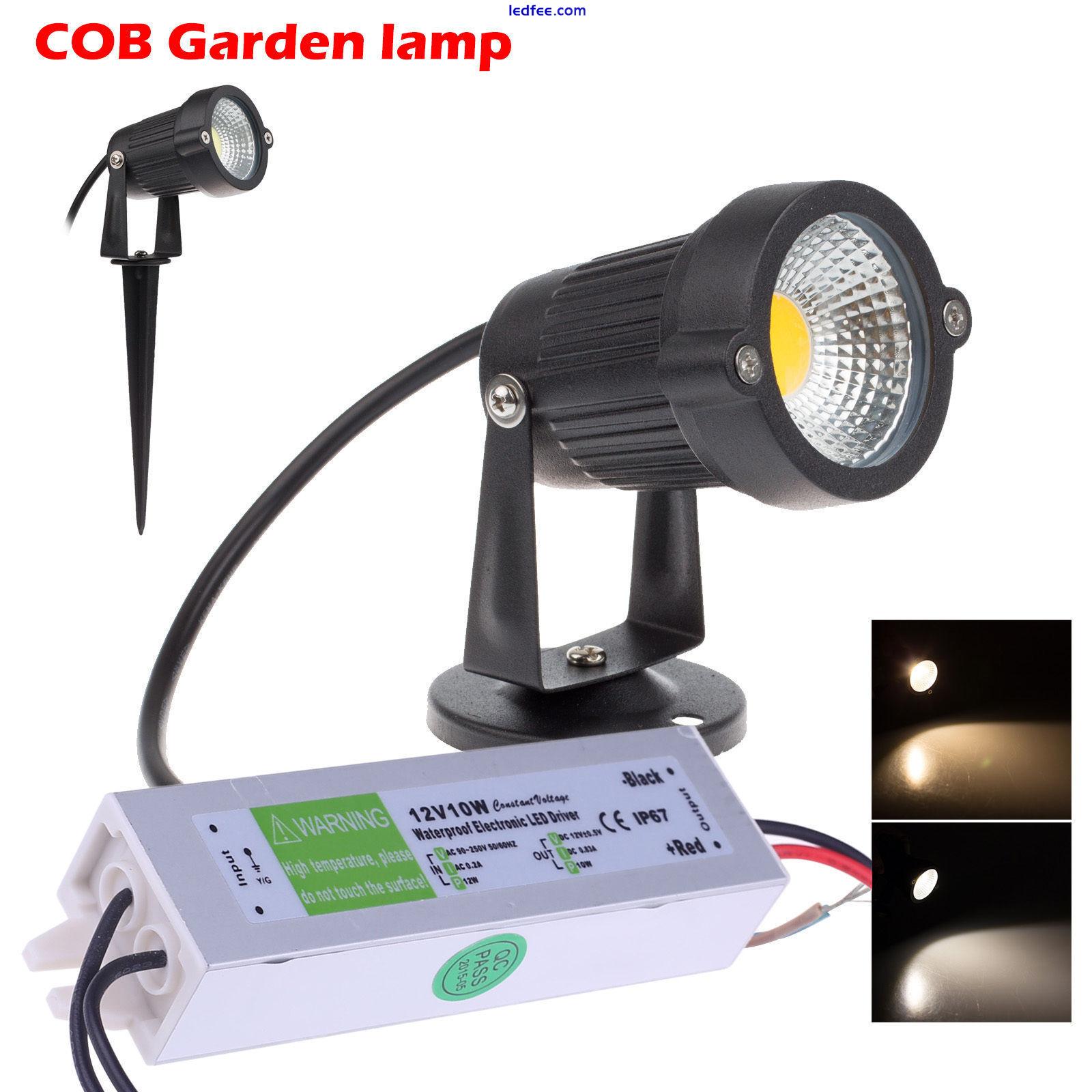 Outdoor IP65 6W 9W COB LED Landscape Garden Path Flood Spot Light + 12V Adapter 3 