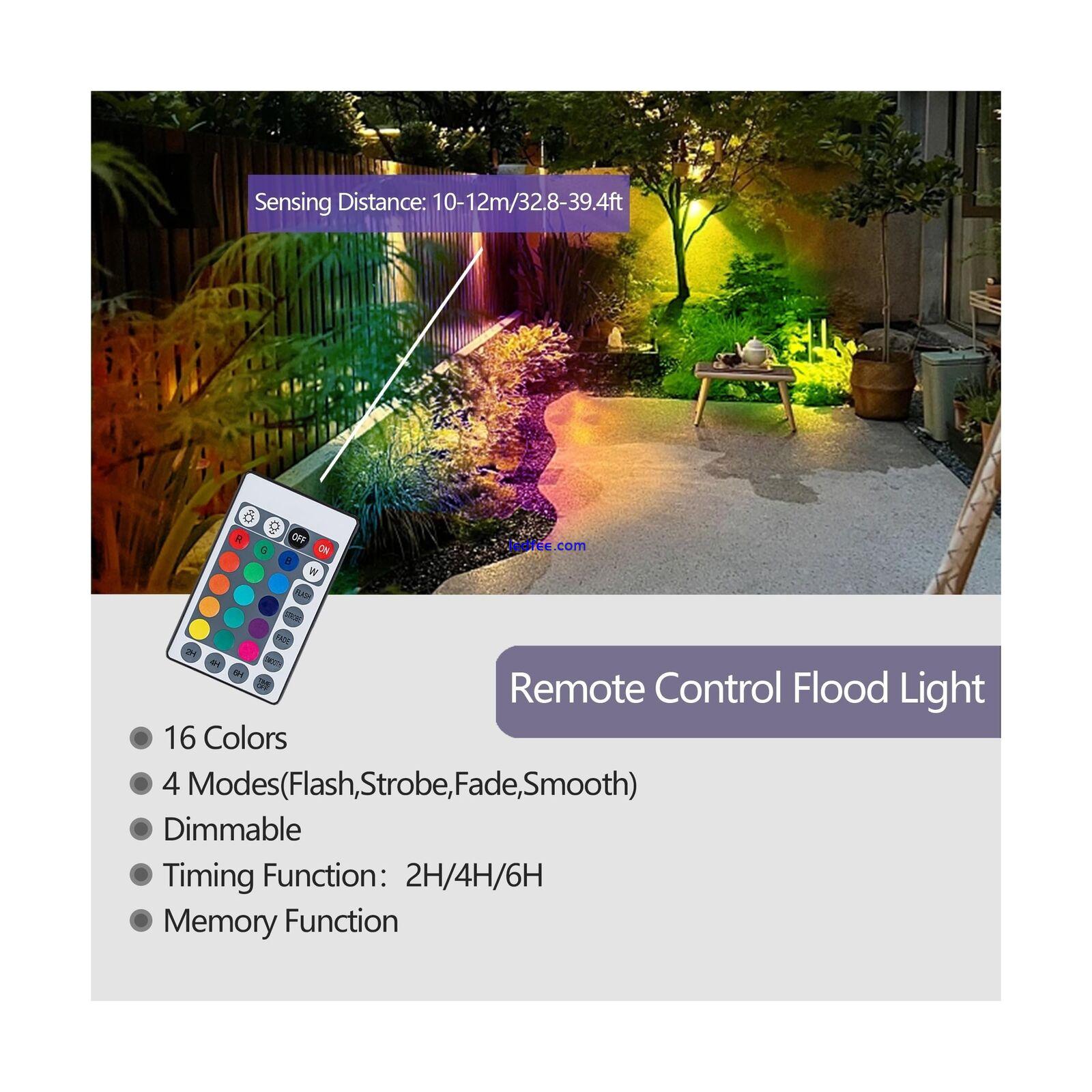 FTL Led Flood Light Outdoor RGB 100W,Dimmable Color Changing Flood Light 1000... 2 