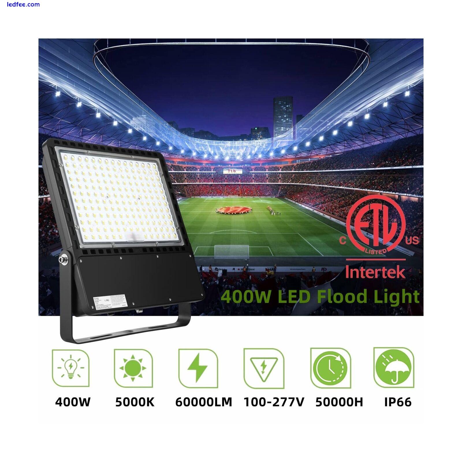 400W Outdoor LED Flood Light Fixture, 60,000LM(150LM/W), 5000K Daylight, 100-... 0 