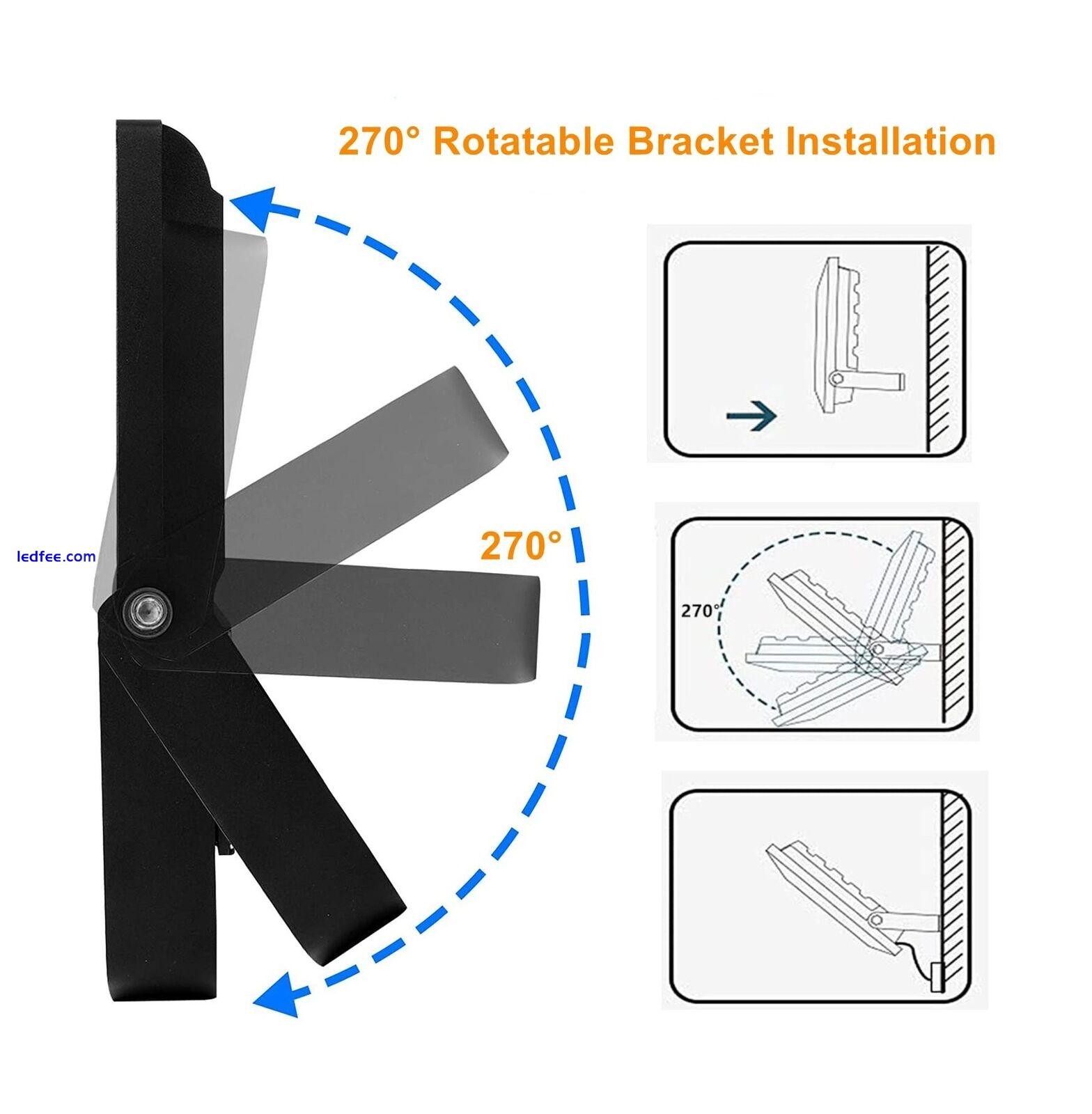 400W Outdoor LED Flood Light Fixture, 60,000LM(150LM/W), 5000K Daylight, 100-... 1 