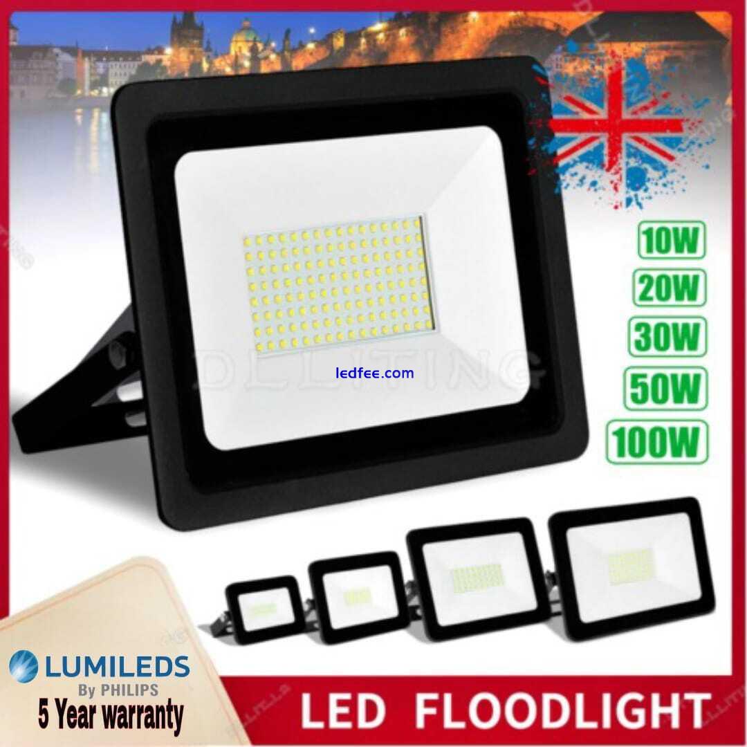 10W-100W Outdoor LED Floodlight PIR Motion Sensor Garden Flood Security Light UK 0 