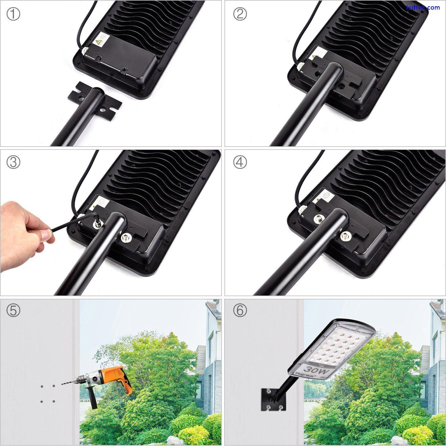 30W 50W 80W 100W 300W LED Road Street Flood Light Garden Spot Lamp Head Outdoor 5 