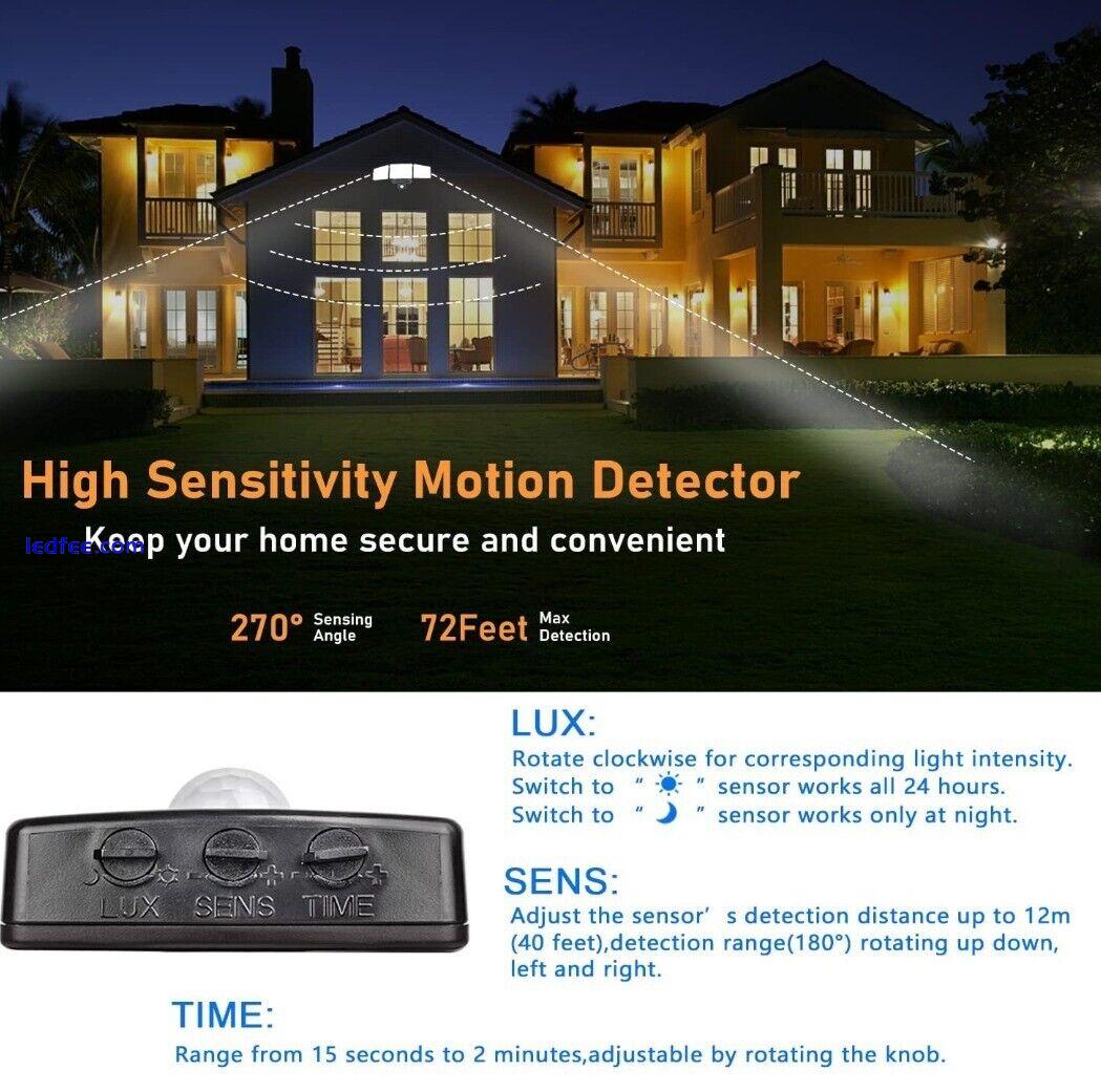 NEW! DLLT 50W Security Lights Motion Outdoor, LED Flood Light Fixture Adjustable 1 