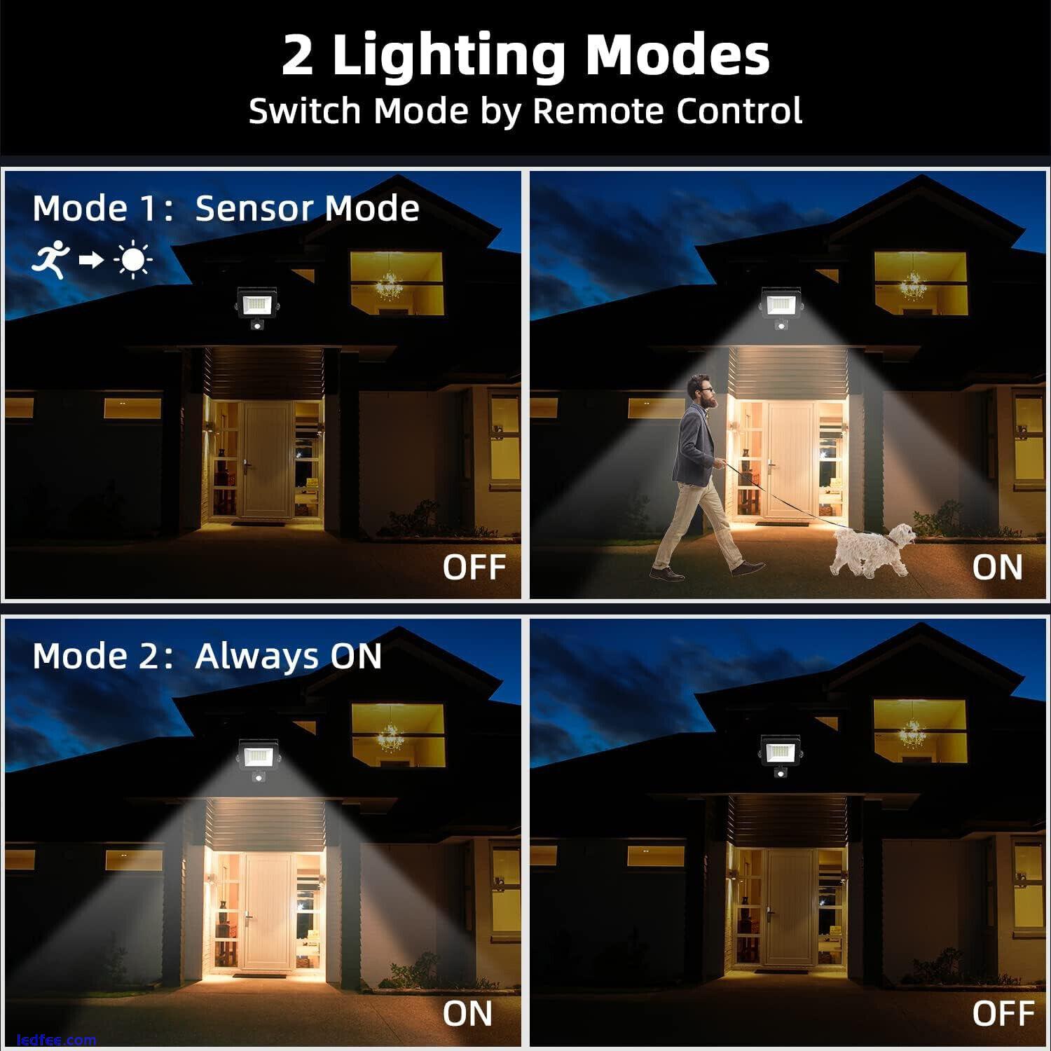 Motion Sensor Outdoor Security Light, 30W 3000 Lumen LED Floodlights with PIR Se 1 