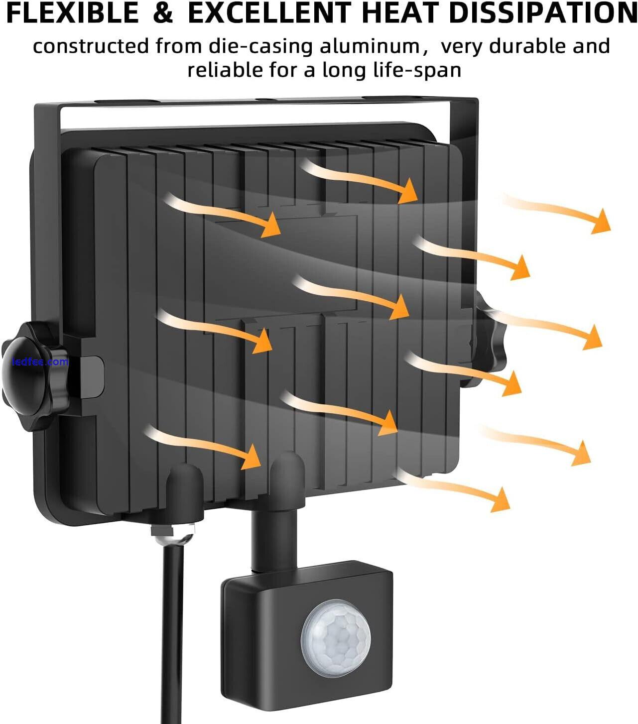 Motion Sensor Outdoor Security Light, 30W 3000 Lumen LED Floodlights with PIR Se 0 