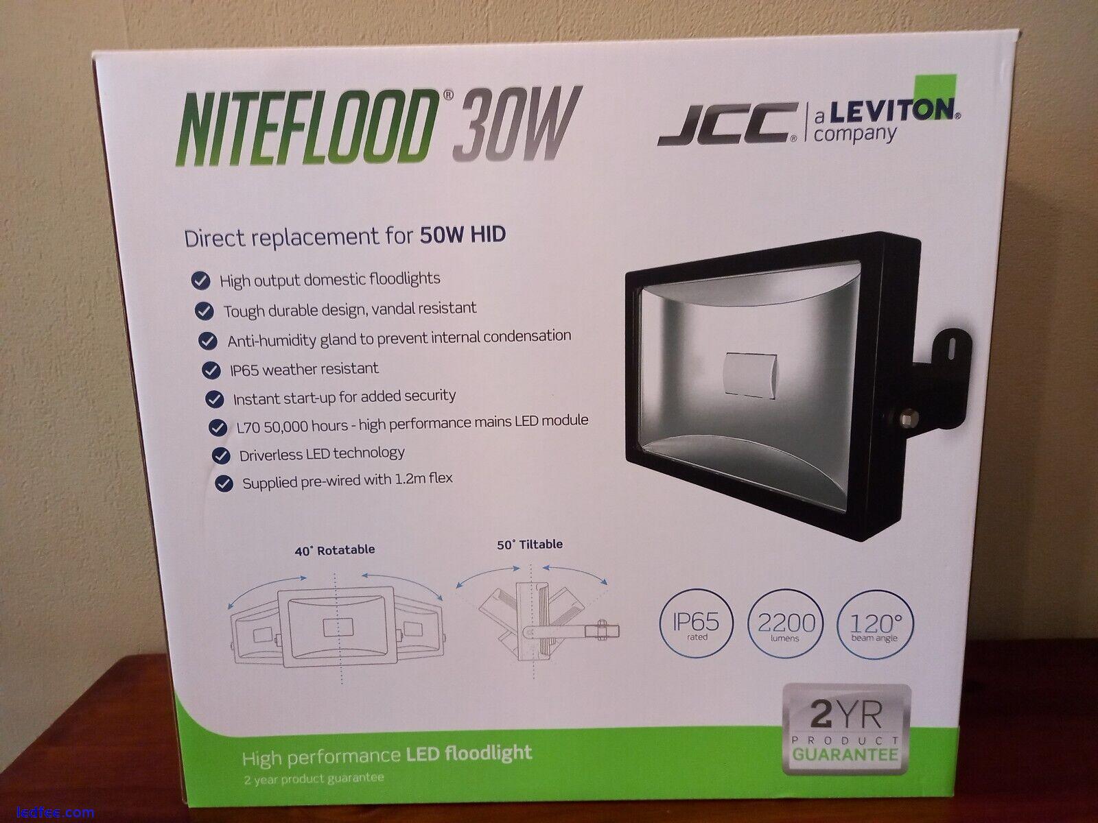 HEAVY DUTY JCC Niteflood JC45122 30w LED SECURITY FLOOD LIGHT OUTDOOR BLACK . 0 