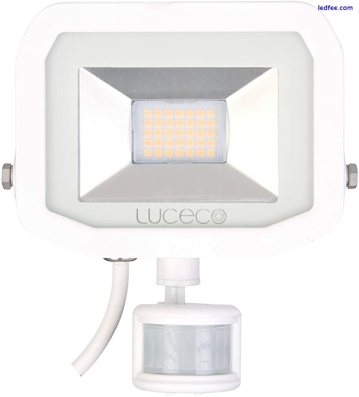 Flood Light PIR 15W White Luceco Guardian Slim  Motion Sensor & 1M Cable 0 