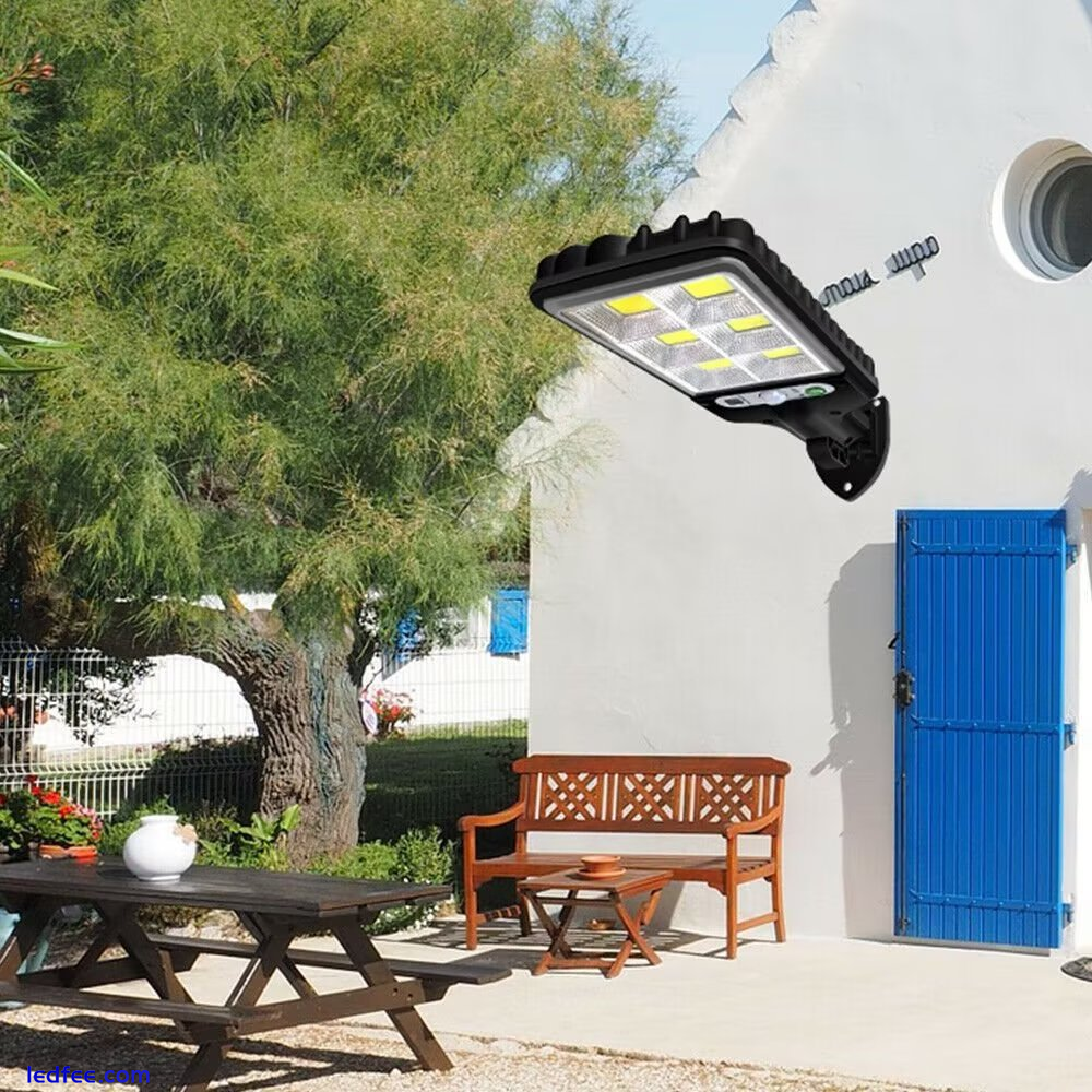 1200W LED Solar Flood Light Motion Sensor Security Wall Street Yard Outdoor Lamp 3 