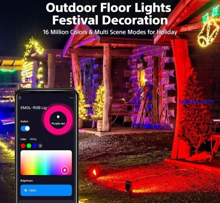  Smart RGB LED Flood Light 30W Eqv 300W, Outdoor Color Changing Stage Lights  0 