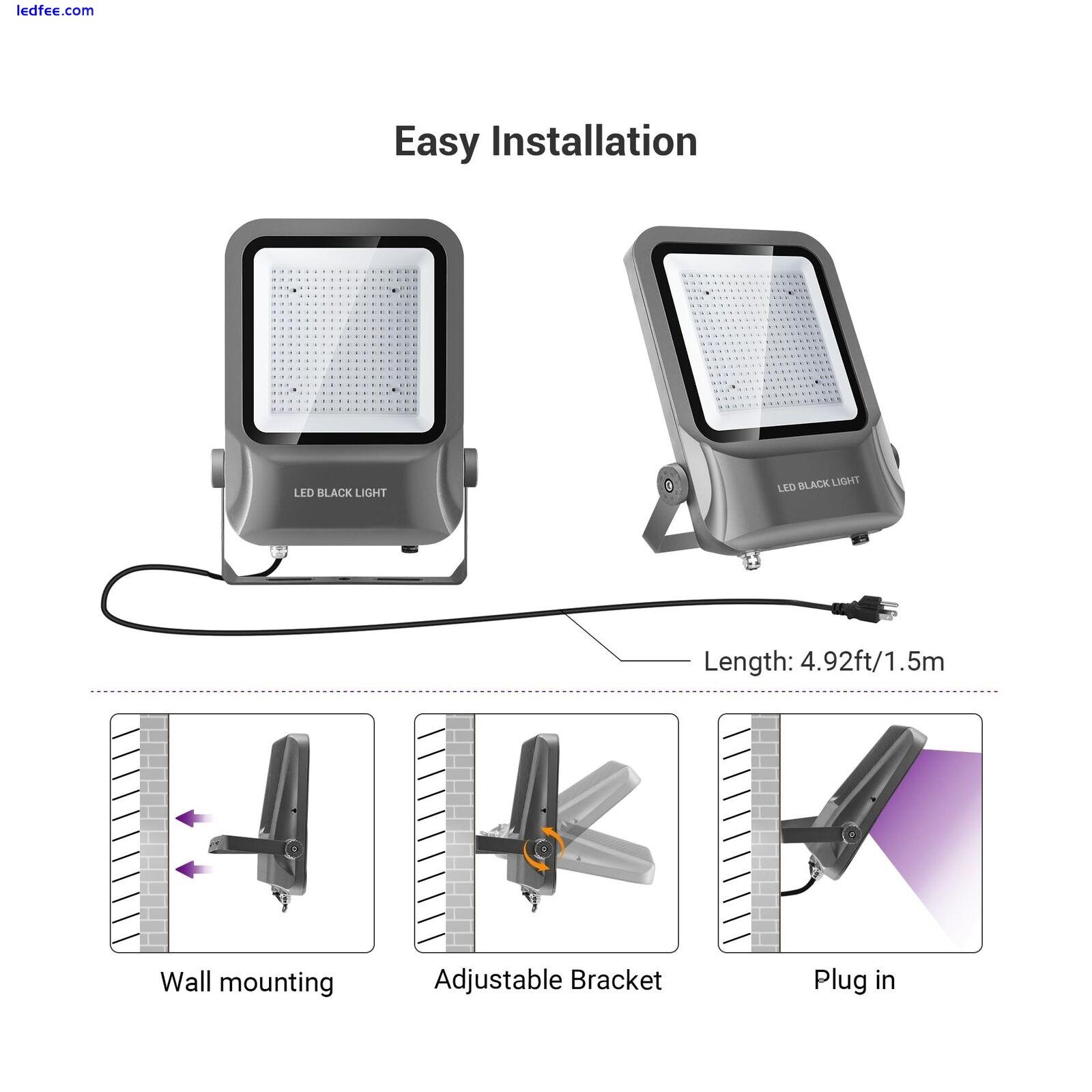 300W LED Black Lights, High Power Black Light Flood Lights IP66 Waterproof,39... 3 