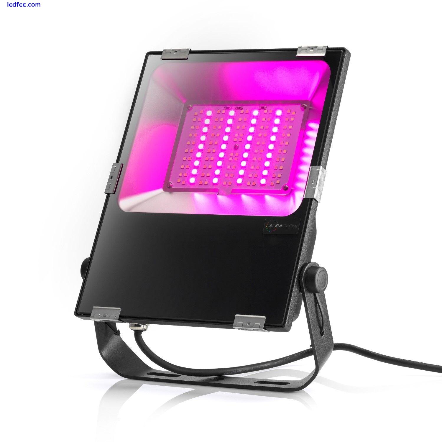 Auraglow IP65 50W Outdoor Remote-Controlled RGBW Colour Changing LED Flood Light 1 