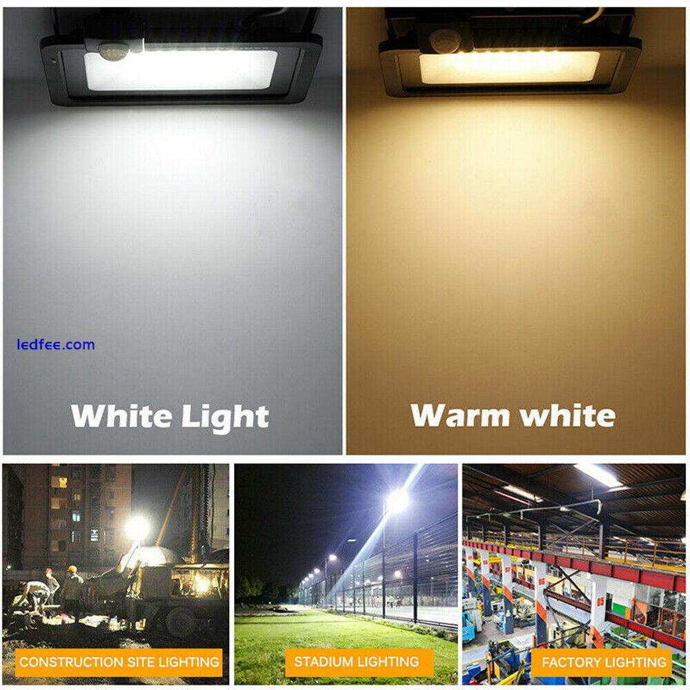 LED FLOODLIGHT OUTDOOR SECURITY GARDEN PIR MOTION FLOOD SENSOR LIGHTS 10W-400W 0 