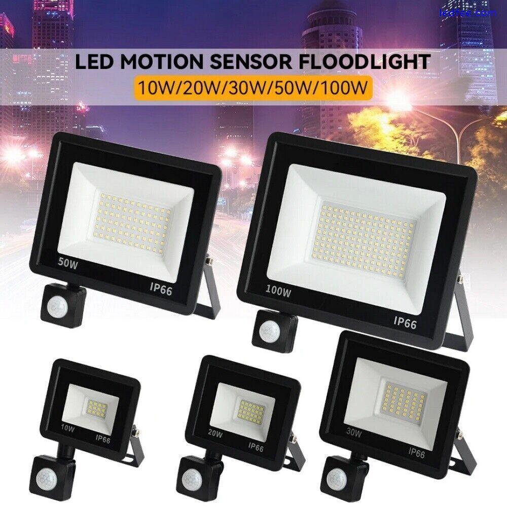 LED FLOODLIGHT OUTDOOR SECURITY GARDEN PIR MOTION FLOOD SENSOR LIGHTS 10W-400W 1 