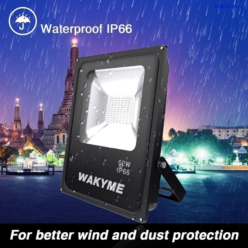 60W RGB LED Flood Light Colour Changing Floodlight Outdoor Garden Wall Lamp Bx7 4 